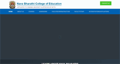 Desktop Screenshot of navabharathicollegeofeducation.org