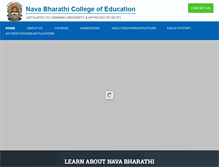 Tablet Screenshot of navabharathicollegeofeducation.org